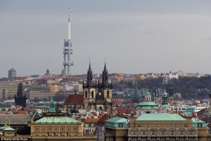 Tháp Truyền Hình Zizkov nằm tại thành phố Prague, Cộng hòa Czech