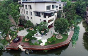 Toàn cảnh khu biệt thự 3000m2 nhìn từ trên cao