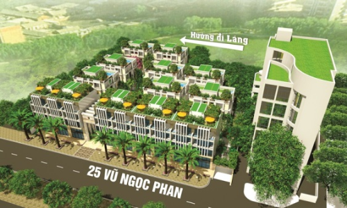 Phối cảnh tổng thể dự án 25 Vũ Ngọc Phan.