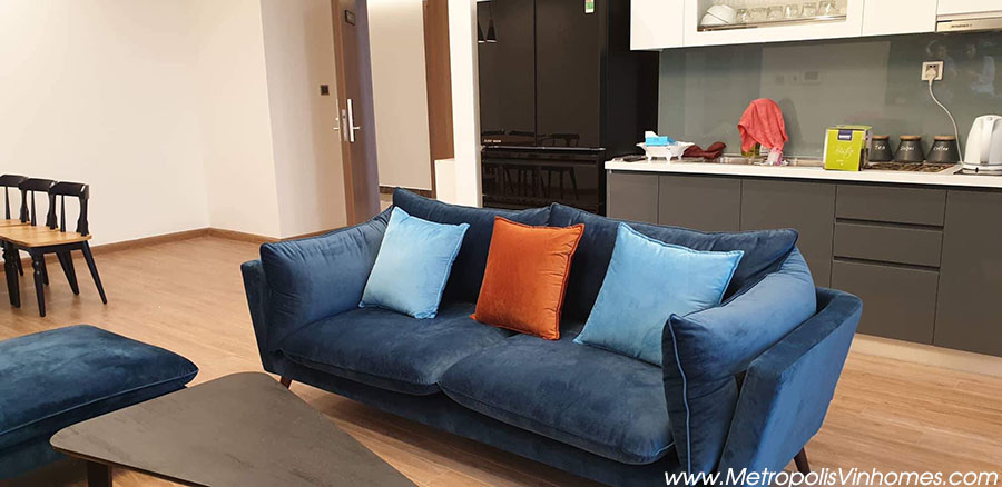 Bộ Sofa phòng khách - Căn hộ chung cư Metropolis Cho thuê đủ đồ.