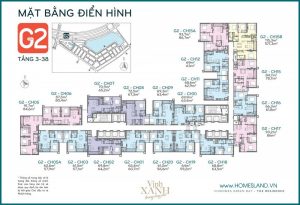 Mặt bằng G2 Green Bay mễ Trì