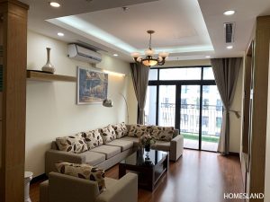 Không gian phòng khách - căn hộ 3 ngủ toà R4