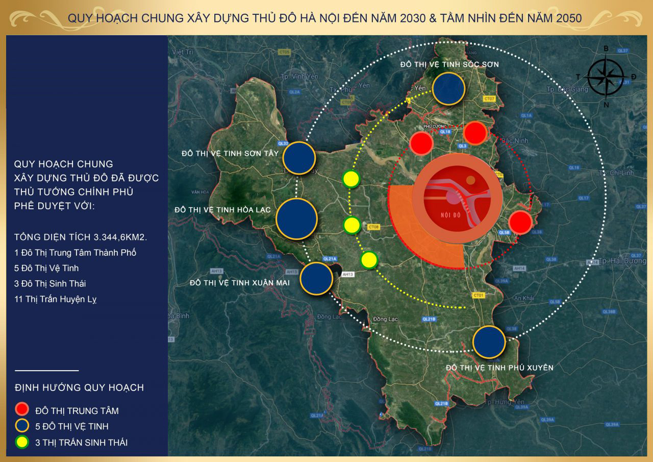 quy hoạch chung thủ đô Hà nội năm 2030 và tầm nhìn đến năm 2050